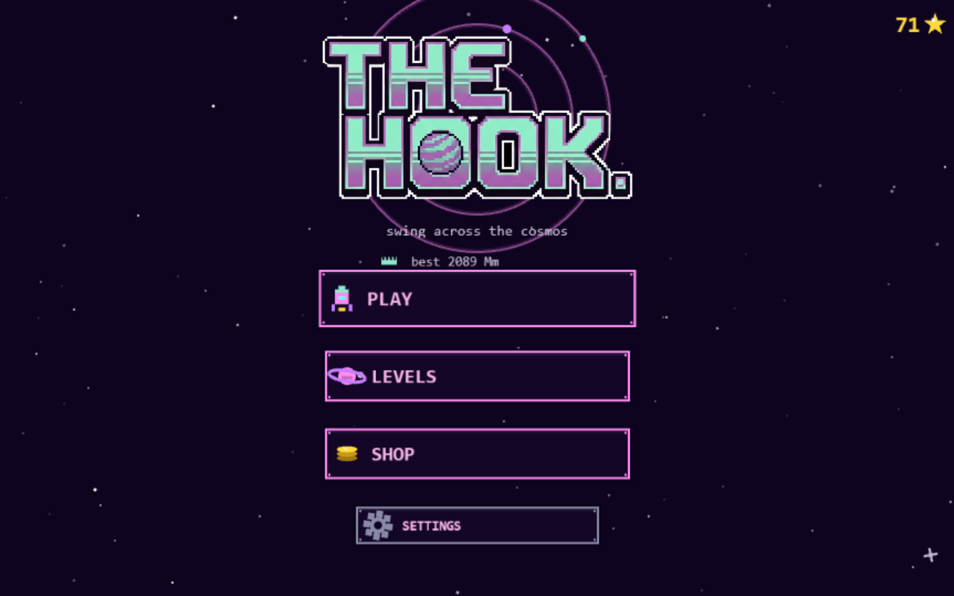 The Hook main menu